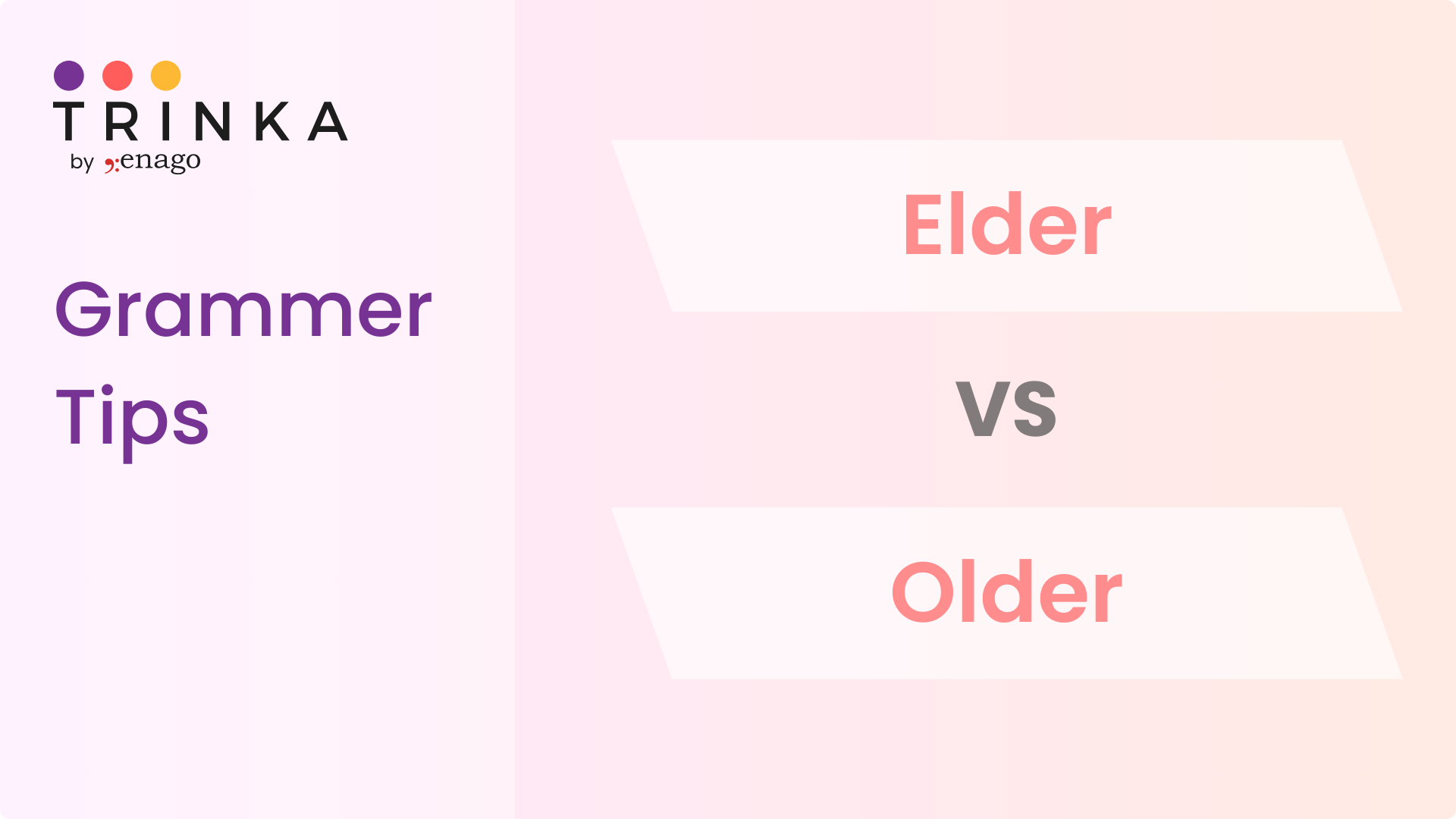 Elder vs Older - How are they different?