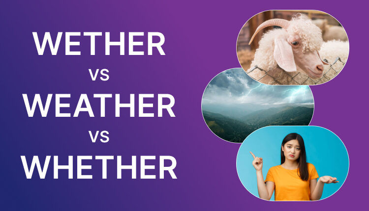 Wether vs Weather vs Whether